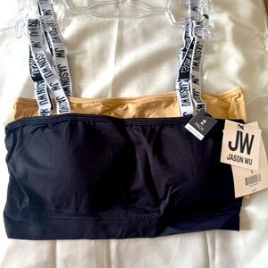 Jason Wu Black and Tan Bandeau comfort bra Set - NWT in hanger - Size L